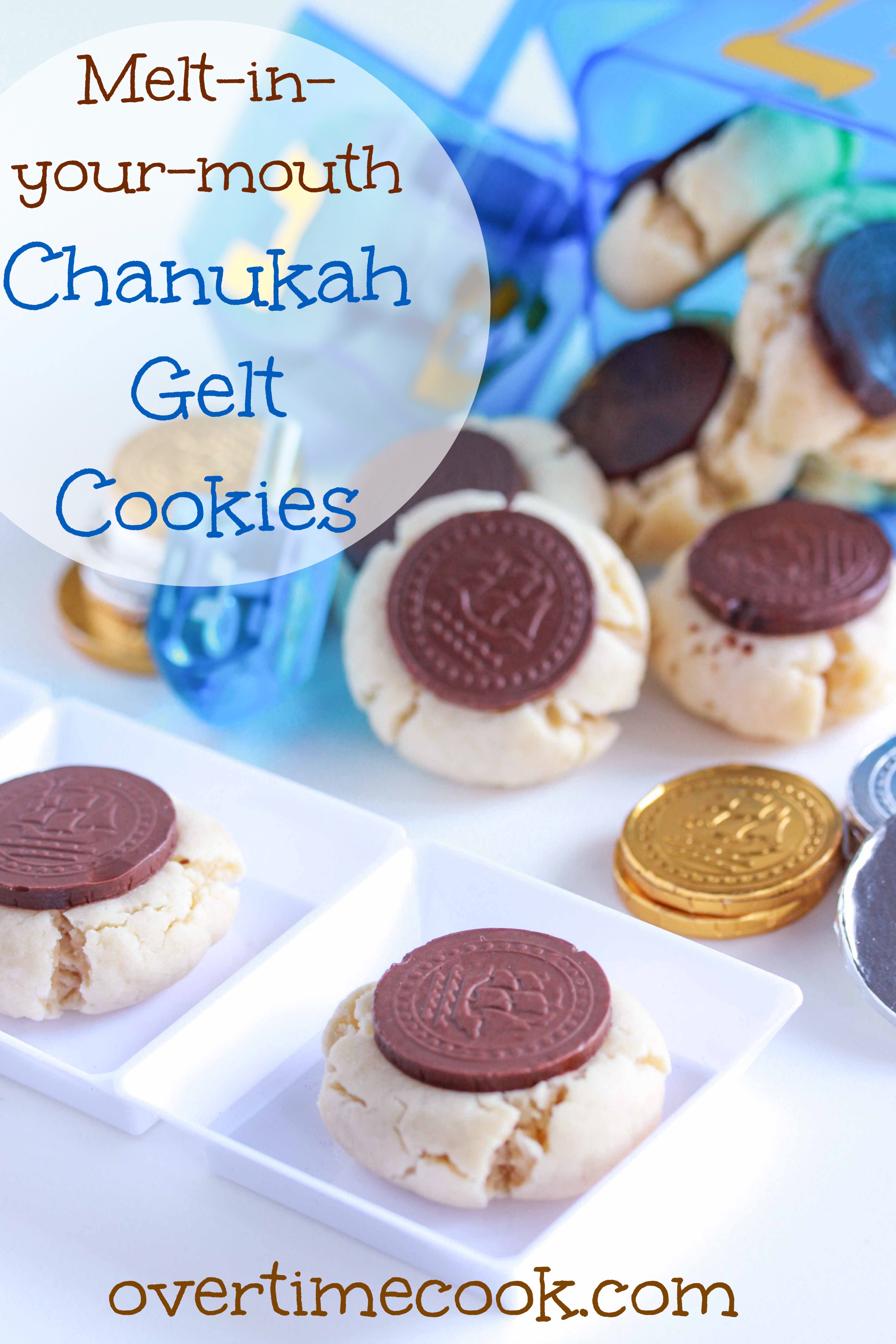 chanuka gelt cookies on OvertimeCook - these melt in your mouth!