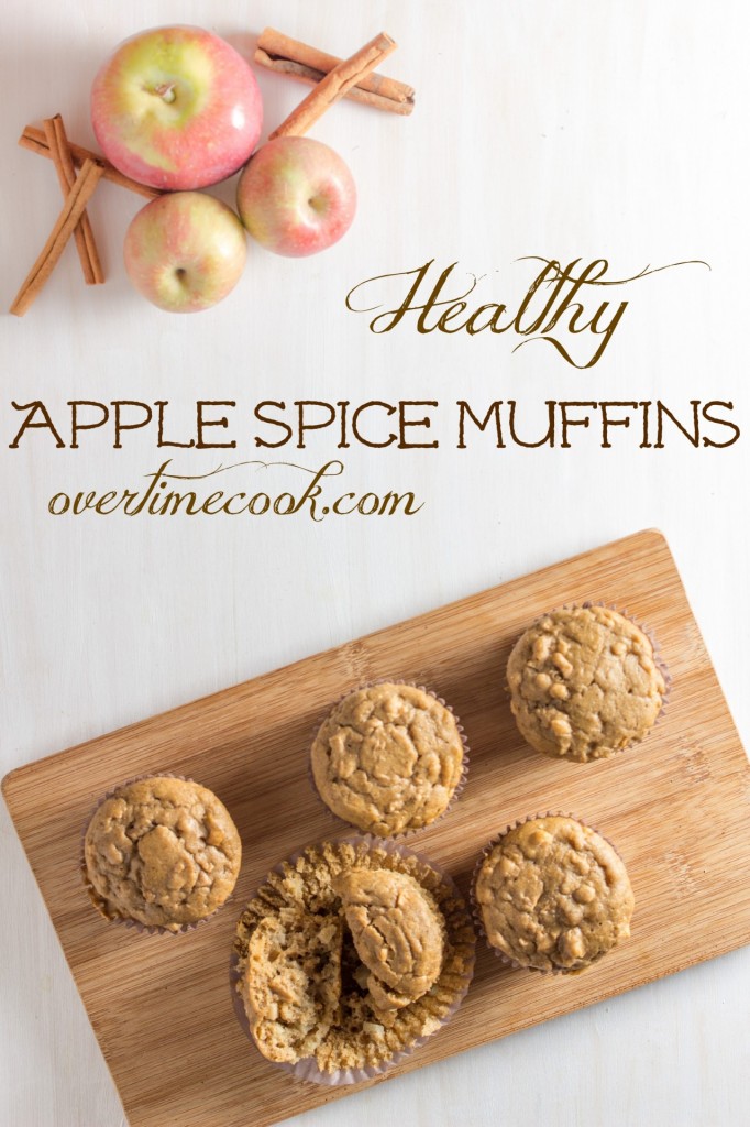 healthy apple spice muffins on OvertimeCook.jpg