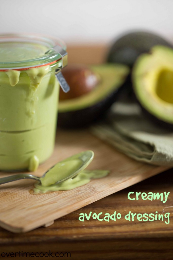 creamy avocado salad dressing on OvertimeCook