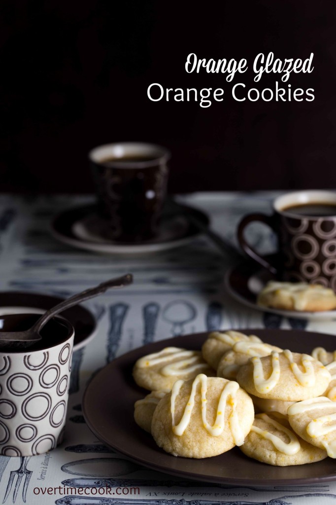 orange glazed orange cookies on overtimecook.com