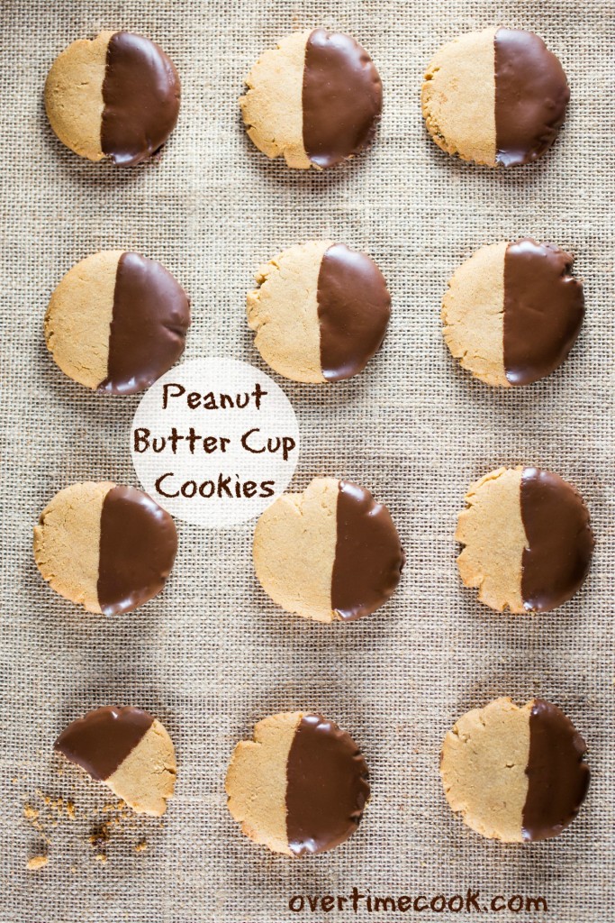 peanut butter cup cookies on OvertimeCook.com