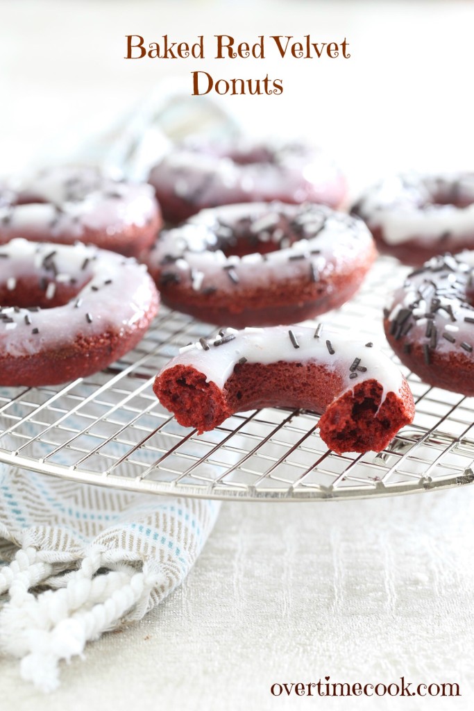 baked red velvet donuts on overtimecook