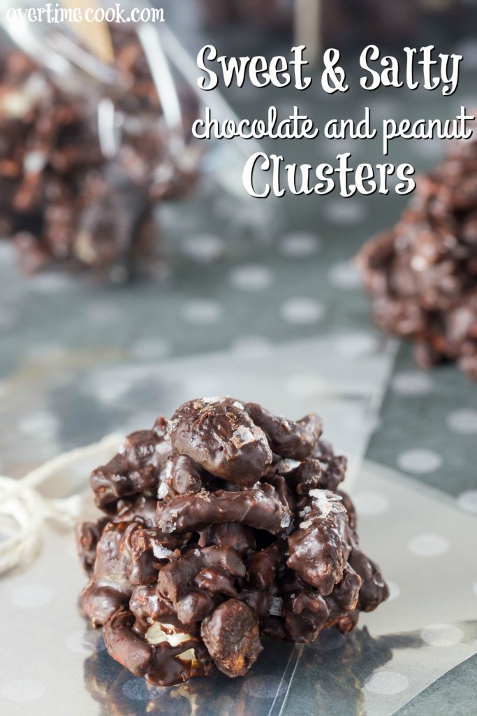 Sweet and Salty Chocolate Peanut Butter Clusters on Overtime Cook