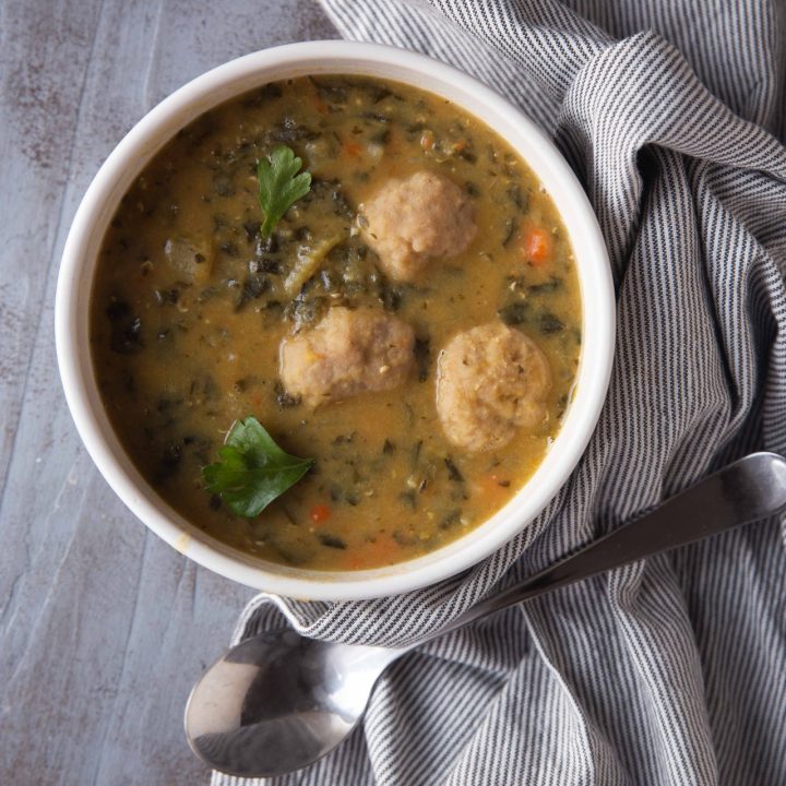 Hearty Lentil Soup with Meatballs