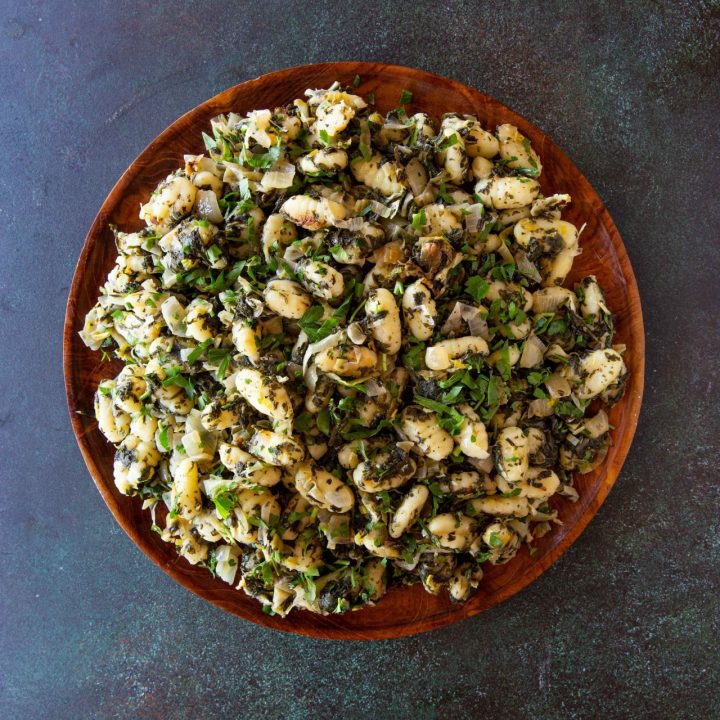 Gnocchi with Spinach and Leeks