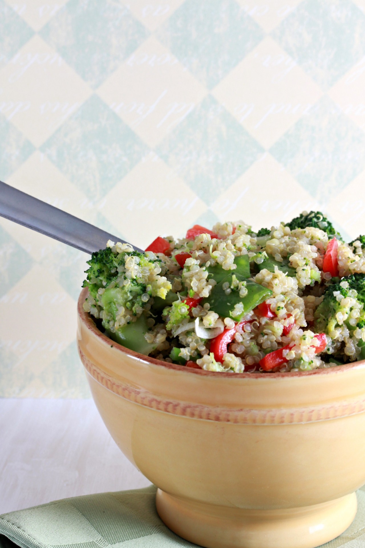 Broccoli and Quinoa Salad with Asian Vinaigrette Overtime Cook