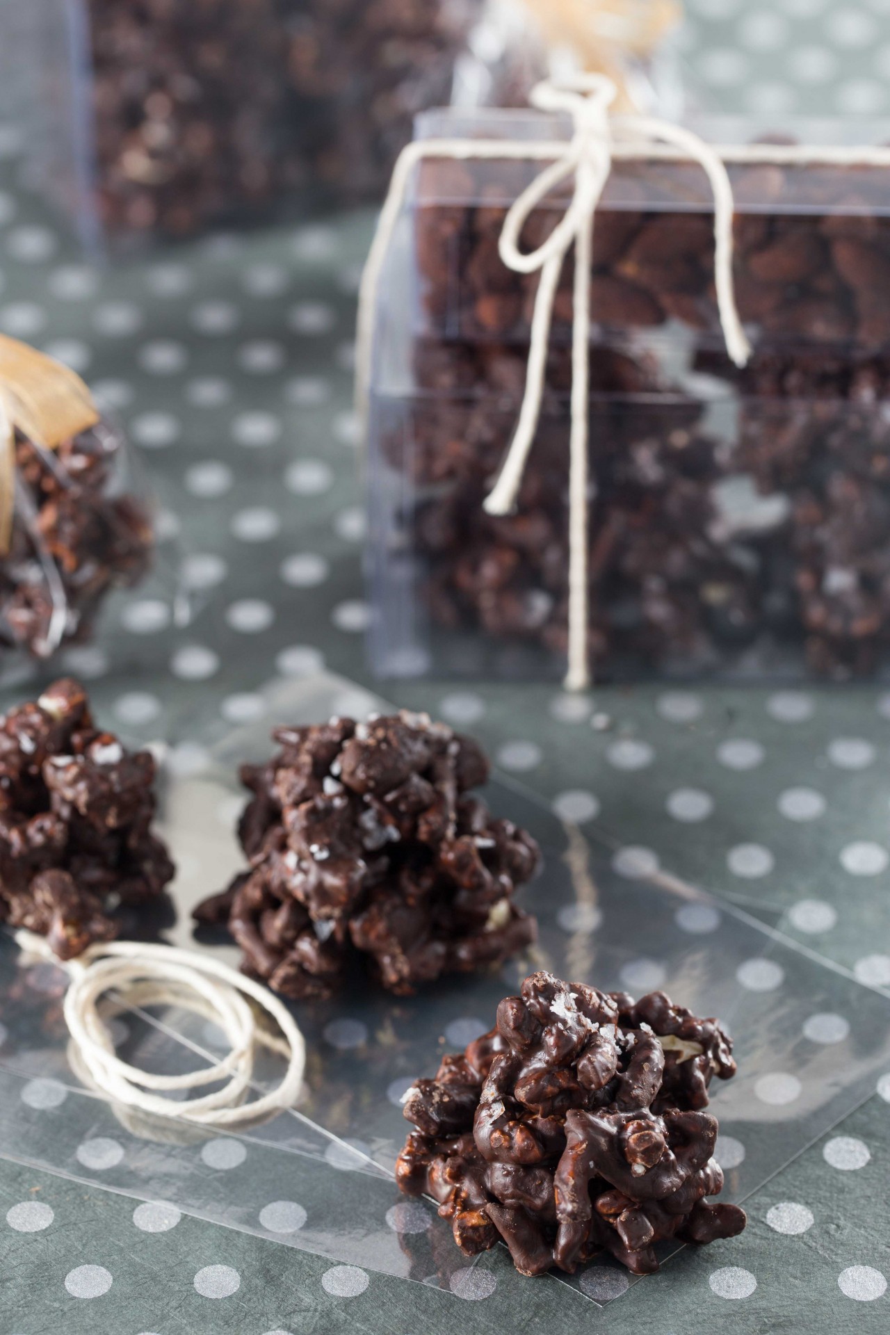 Sweet and Salty Chocolate and Peanut Clusters