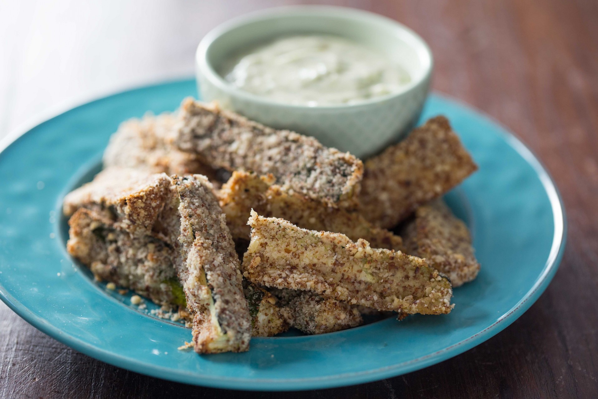 Baked Almond Crusted Zucchini Fries Overtime Cook