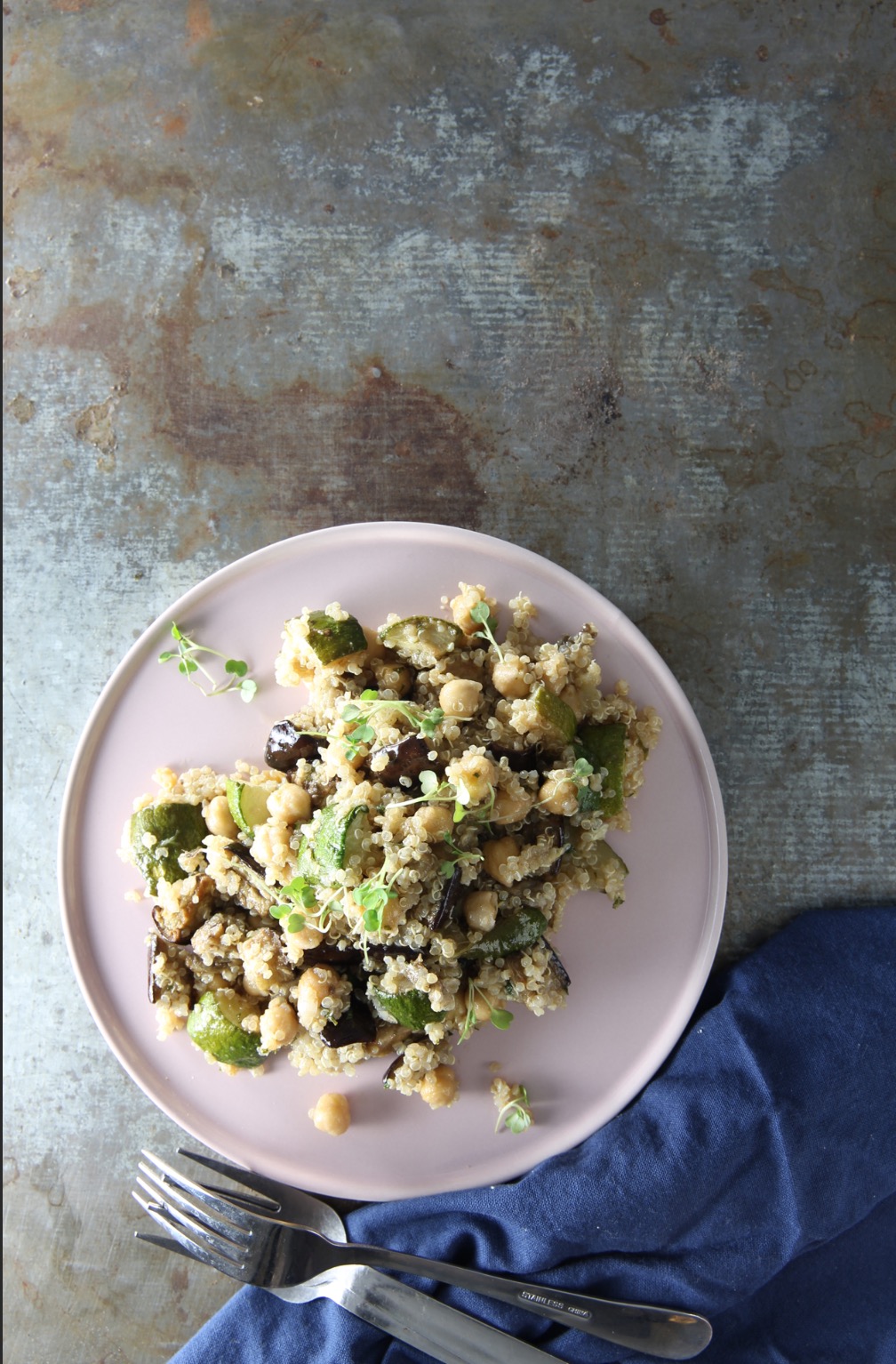 Roasted Vegetable, Chickpea and Quinoa Salad Overtime Cook